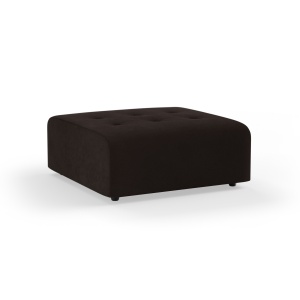 Taburet patrat maro espresso din catifea 93x93 cm Vint HKliving