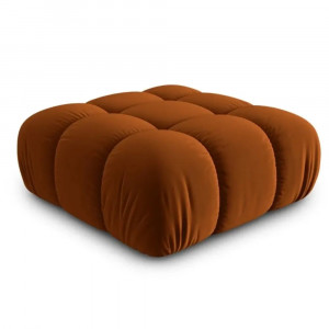 Taburet patrat maro teracota din catifea 94x94 cm Bellis Micadoni
