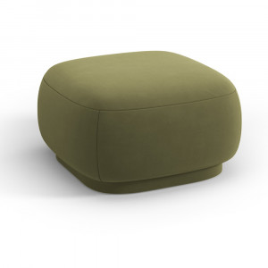 Taburet patrat verde deschis din catifea 65x65 cm Camden Cosmopolitan Design