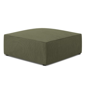 Taburet patrat verde din textil 93x93 cm Ruby Corduroy Micadoni