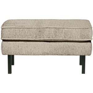 Taburet pentru picioare crem din catifea 54x84 cm Rodeo Ferra Woood