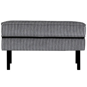 Taburet pentru picioare gri/negru din textil 54x84 cm Rodeo Woood