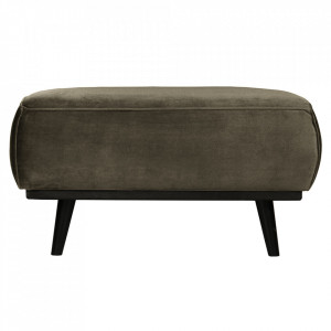 Taburet pentru picioare verde din catifea 55x80 cm Statement Woood
