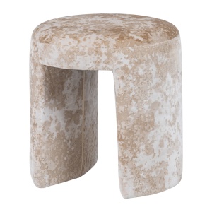 Taburet rotund bej din textil 45 cm Charlie Woood