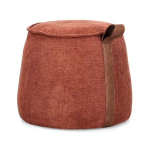 Taburet rotund maro ghimbir din textil 50 cm Anila Bizzotto