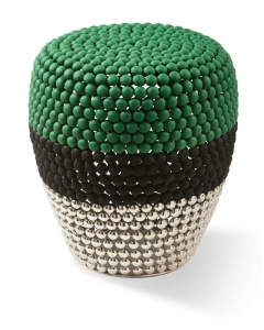 Taburet rotund multicolor din metal 40 cm Dot Green Pols Potten