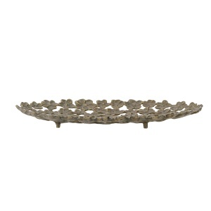 Tava decorativa ovala maro alama din metal 25x44 cm Micha Creative Collection