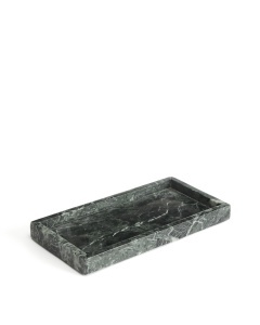Tava decorativa verde din marmura 18x35 cm Serela Kave Home
