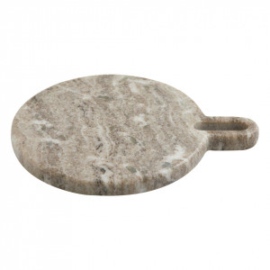 Tocator rotund maro din marmura 15x18 cm Priscilla Nordal