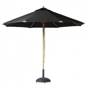 Umbrela soare neagra din lemn si olefina Pomino Cinas