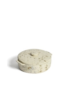 Vas de copt cu capac alb/maro din ceramica 460 ml Convia Kave Home