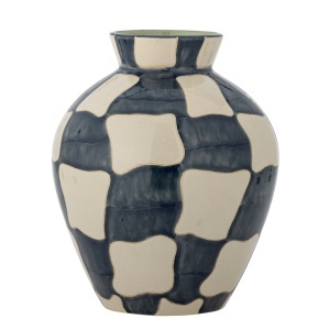 Vaza albastra din ceramica 24 cm Check Bloomingville