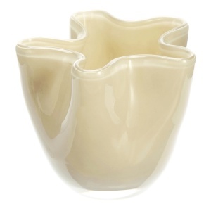 Vaza crem din sticla 9 cm Calliope Madam Stoltz