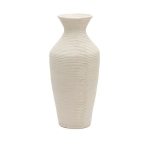 Vaza decorativa alba din hartie 72 cm Pria Kave Home