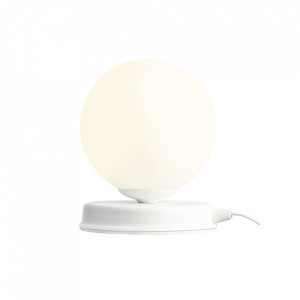 Veioza alba din sticla 23 cm Ball M Quiet Object