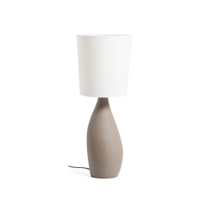 Veioza alba/gri din ceramica 77 cm Viona Kave Home