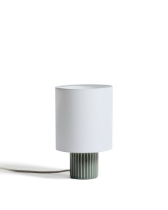 Veioza alba/verde din ceramica 28 cm Eshe Kave Home