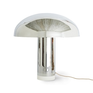 Veioza argintie din plastic 49 cm Grand HKliving