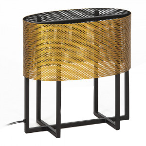 Veioza aurie/neagra din metal 36 cm Mavro Thai Natura