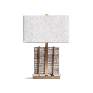 Veioza gri/crem din marmura 66 cm Gia Vical Home