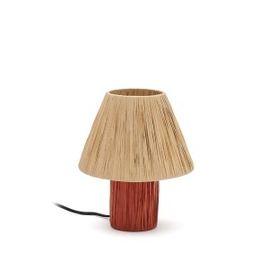 Veioza maro din fibre naturale 25 cm Pulmi Kave Home