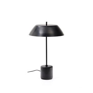 Veioza neagra din marmura 58 cm Sayra Kave Home