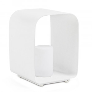 Veioza pentru exterior alba din metal 35 cm Ridley Bizzotto