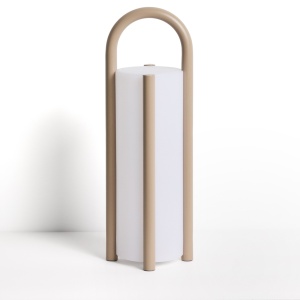Veioza portabila grej din metal 48 cm Leros Kave Home