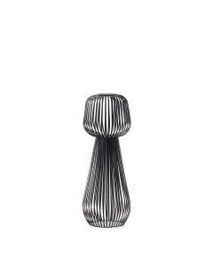 Veioza solara neagra din metal 70 cm Reiba Kave Home