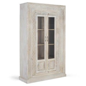 Vitrina alba din lemn 180 cm Gamora Giner y Colomer