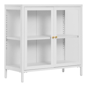 Vitrina alba din metal 80 cm Dalby House Nordic
