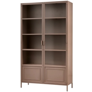 Vitrina din metal maro 189 cm Ronja Woood