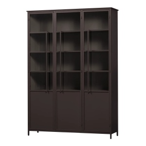 Vitrina maro inchis din metal 200 cm Exhibit XL 3 Woood