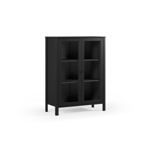 Vitrina neagra din lemn 120 cm Alessandra The Home Collection