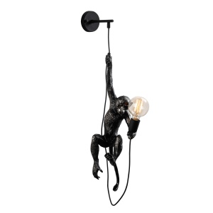 Aplica neagra din fibre sintetice Singe 2 The Home Collection