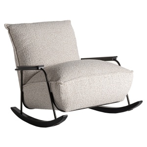Balansoar bej/negru din textil Zwalm Vical Home