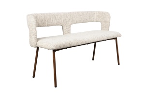 Banca bej din textil 148 cm Chelsea Quiet Object