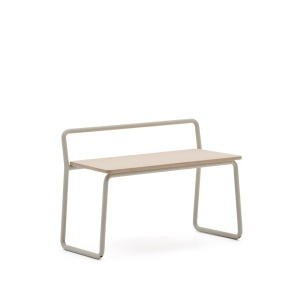 Banca bej/maro din metal 76 cm Tinn Kave Home