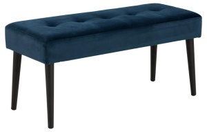Bancheta din textil albastru navy 95 cm Glory Quiet Object