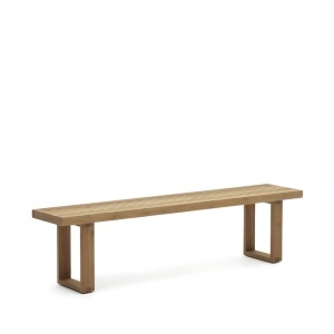 Bancheta exterior maro din lemn 210 cm Canadell Kave Home