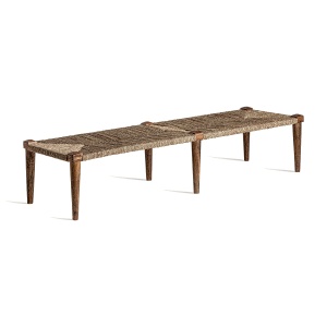 Bancheta maro din lemn 191 cm Tassarolo Vical Home