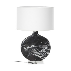 Baza pentru veioza neagra/alba din marmura 57 cm Marme Thai Natura
