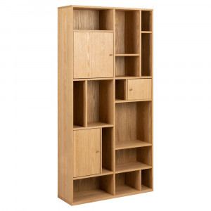 Biblioteca maro din lemn 180 cm Rangoon Quiet Object