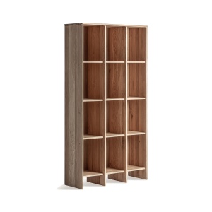 Biblioteca modulara maro din lemn 210 cm Nara Three Vical Home