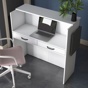 Birou alb/gri 40x110 cm Mayla The Home Collection