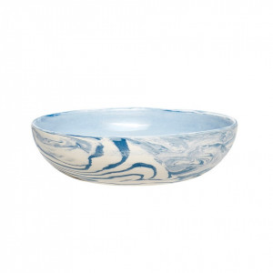 Bol alb/albastru din ceramica 13 cm Maurice Hubsch