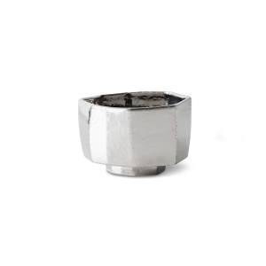 Bol argintiu din ceramica 10x11 cm Chrome HK Living