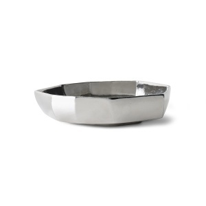 Bol argintiu din ceramica 23x25 cm Chrome HK Living