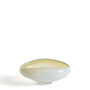 Bol decorativ alb din sticla 14x19 cm Nodila Kave Home