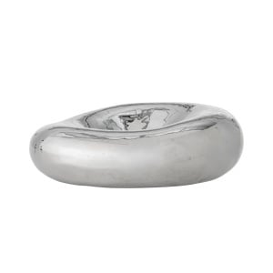Bol decorativ argintiu din ceramica 18 cm Shine Bloomingville